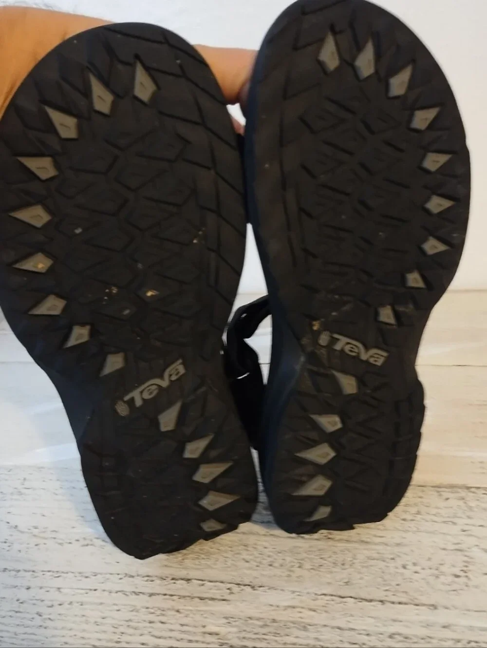 TEVA MEN shoc pad BLACK STRAPPY SPORTS SANDALS US8  / EU 40/ UK